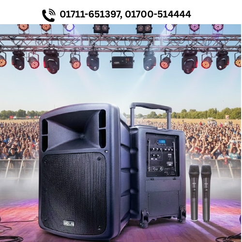 Ahuja BTA-880 50-Watts Portable Speaker (Bluetooth speaker, Built-in MP3 Player with Bluetooth, Recorder, SD Card and Remote Control, Built-in Digital Echo effects, 2-Hand UHF Microphone)