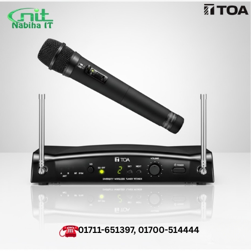 TOA WT-5810 Receiver + WM-5225 Handheld UHF Wireless Microphone System