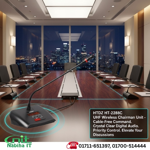 HTDZ HT-2288C UHF Wireless Chairman Unit – Conference Microphone System