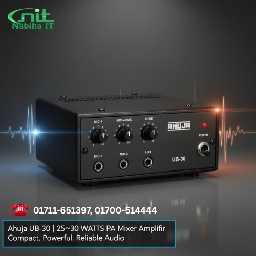 Ahuja UB-30 25~30 WATTS PA Mixer Amplifier Price in Bangladesh