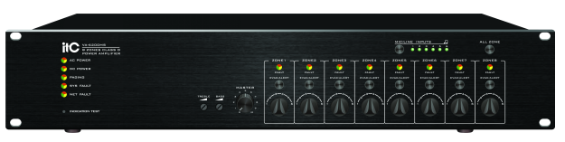 ITC VA-6200MA Voice Alarm Evacuation System Controller, 500W, can support 8 zones