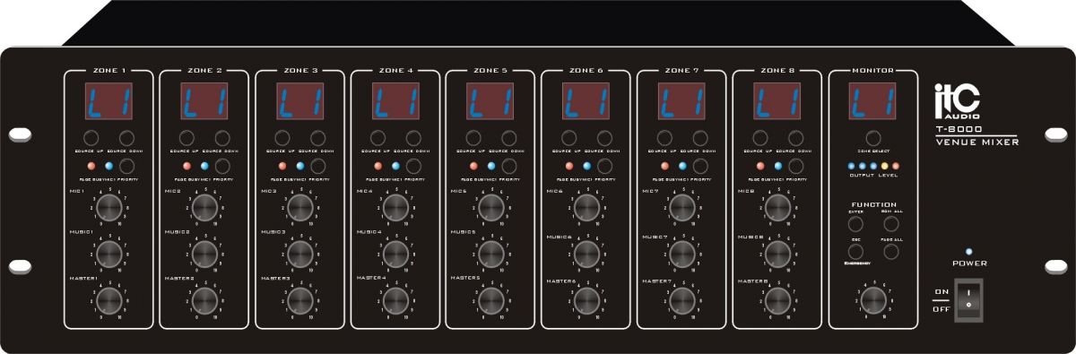 ITC T-8000 Matrix Audio and Pagin 8×8 Controller