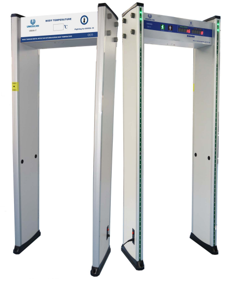 Uniqscan UB500-T Walk Through Metal Detector With Measure Body Temperature