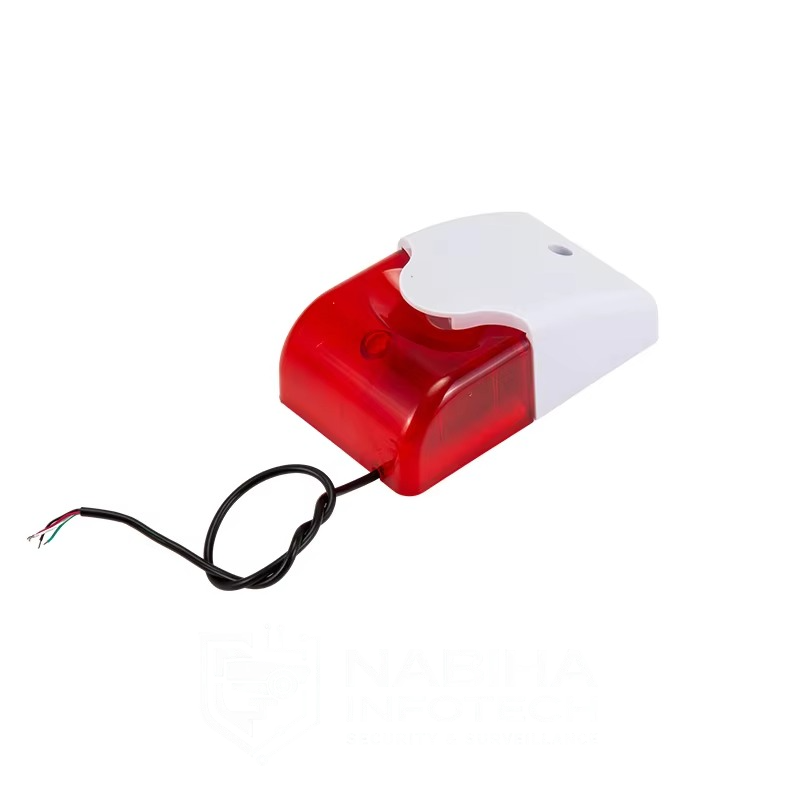 Verbex VT-WLAS5 White Plastic Fire Siren Strobe Alarms Custom Small Wall-Mounted 105db Red Strobe Light Siren