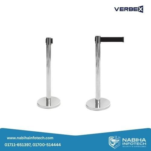 Verbex VT-SCS2M1701 Stainless Steel Queue Stand Crowd Control Stanchion