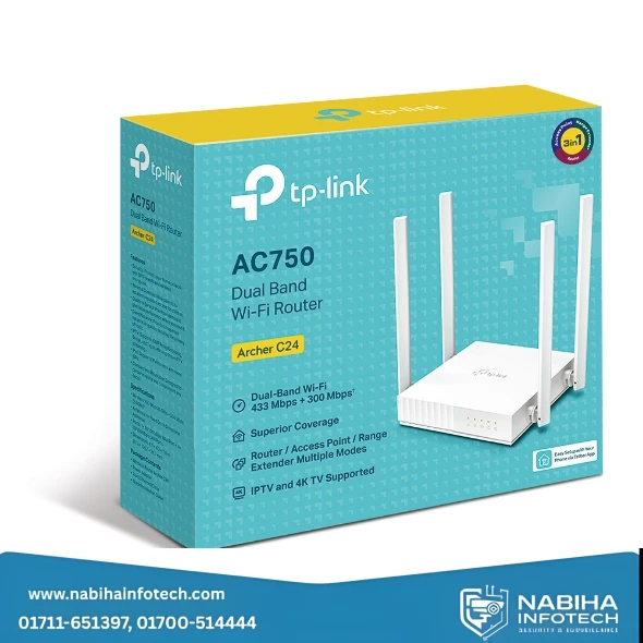 TP-Link Archer C24 AC750 Dual-Band WiFi Router