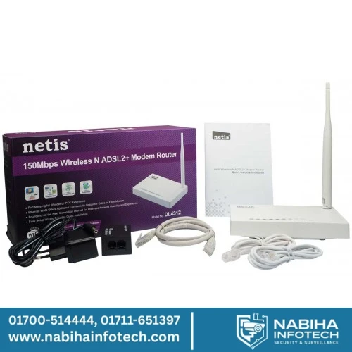 Netis DL4312 150 Mbps Wireless N ADSL+Modem Router